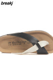 2023 Summer Cross Cork Slipper New Fashion Women Casual Beach Slip on Outside Non-slip Slides