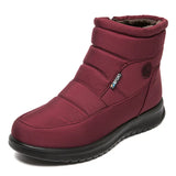 Ankle Boots Women Waterproof Women Snow Boots Black Round Toe Shoes Woman Comfortable Female Flat Boots Sneakers Big