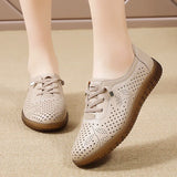 Breakj New Summer Single Shoes Lady Soft Soles Of The Year-Old Mother Shoes Women Pedal Casual Comfortable Small Leather