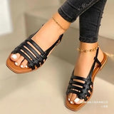 Breakj New 2025 Summer Flat-Bottomed Casual Sandals Women's Size 40-43