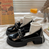 Lolita shoes new y2k chain platform shoes elegant women loafers Japanese soft girl JK uniform high heel pumps women's