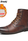 Leather Men Chelsea Boots Classic Men Boots Outdoor Warm Leathers Shoes Comfortable Walking Shoes Botas De