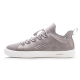 2019 Couple Skateboarding Shoes Men Sneakers Leather Casual Breathable Lace Up Walking Shoes Knitted Mesh Flats
