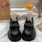 Lolita shoes new y2k chain platform shoes elegant women loafers Japanese soft girl JK uniform high heel pumps women's
