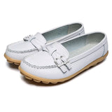 Breakj And Autumn New Cowhungry Mother Shoes Soft Bottom Flat In The Elderly Women's Shoes Casual Belt Flats And Beans
