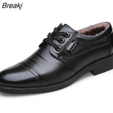 Men Genuine Leather Formal Business Shoes Male Office Work Oxfords Brand Plush Party Wedding Anniversary Shoe Man