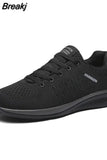 New Casual Shoes for Men Lightweight Comfortable Mesh Shoes Men's Lac-up Breathable Soild Sneakers Flats Walking