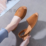Breakj Flat-Bottomed Deed Sandals Women 2023 Summer Fish-Billed Beef-Shoe Fisherman's Shoes