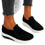Summer Women's Single Shoes Platform Lightweight Suede Ladies Loafers Flat Platform Slip On Hiking Shallow Mouth Casual