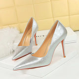 Breakj Vintage Fashion Women's Shoes Banquet High Heels Spring And Autumn Heels With High Heels Shallow Pointed Single