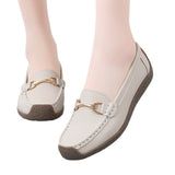 Breakj Small Gold Buckle Round Head Pedal Soft Base Shallow Mouth Fashionable Happy Lefu Shoes Female Wind Flat Shoes Soft Sole Single
