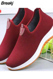 Breathable Shoes for Men Non-slip Wear-resistant Slip on Flat Casual Shoes Fashion Light Sport Walking