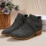 Breakj Autumn And Winter New Large-Size Tip Side Zipper Fashion Comfortable Short Boots Women