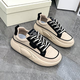 Breakj Women's Shoes Spring 2024 New Ins Korean Version High Top Small White Shoes Female Students High Help Platform Casual Shoes Tide XW
