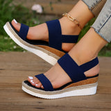 Breakj Slope Heel Sandals Women 2025 Summer New Fish Mouth Tight Feet Thick-Soled