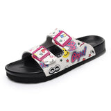 Women's PU Leather Mule Clogs Slippers High Quality Soft Cork Two Buckle Slides Footwear For Women Sandals Men Unisex