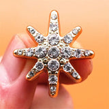 Metal&PVC Croc Charms Gorgeous Rhinestones Shoe Decorations Golden Brand Designer Shoes Accessories fit JIBZ Girls