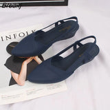 Summer Fashion and Leisure Women's Pointed Toe Back Cooling Belt for All Kinds of Comfortable Wear-resistant Flat