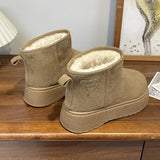 Breakj Thick-Bottomed Snow Boots Women's Winter 2025 Plus Thick Warm Cotton Shoes Women's Casual Sleeve Cotton