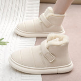 Soft Women Men Boots Down Warm Plush Ankle Snow Female Thick Boots Shoes Couple Toddler Indoor Home Fur