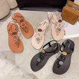 Flat Women's Summer Sandals Flip Flops Bohemian Flat Beach Shoes Female Casual Shoe for Women Woman Espadrilles 41