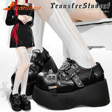High Heels Y2k Shoes 2023 Summer Hot Star Graffiti Women Shoes On Platform Punk Gothic Lolita Mary Jean Platform