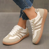 Breakj Shoes Women 2025 Autumn New Flat-Solt Sports Small White Shoes Retro Lace Casual