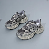 Breakj Korean Version Of The New Dad Shoes Female 2025 Spring Student Running Sports Platform Increased Casual Shoes Female KT