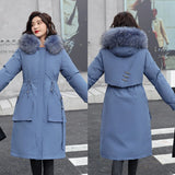 -30 Degrees Women Jacket Long Parkas Female Coat Winter Warm Removable Fur Lining Hooded Winter Jacket Women