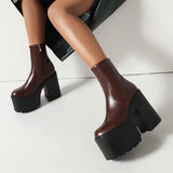 Women Ankle Boots 2023 Winter Brand Design Great Quality Gothic Style Comfy Cool Street Women Shoes Boots Big Size