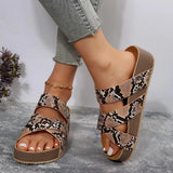 Breakj Casual Cool Drag Women's Shoes 2025 New Flat-Bottomed Thick-Bottomed Cross-Woven Solid