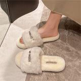 Breakj Version Of The Trend Home Hair-Hair Drag Woman 2025 Autumn And Winter New Flat Shoes Small Design Comfortable Leisure