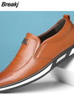 Men's Loafers Casual Leather Shoes Genuine Leather Breathable Solid Color Brand Flats Moccasins Driving Shoes Zapatos Hombre