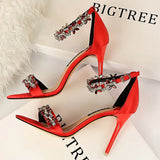 Shoes Open Toe Rhinestones Sandals Women 2022 New Designer Sexy High Heels Sandals Female Shoes Summer Heeled