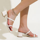 Women Summer Sandals 2023 High Heel Sandals Flip Flop Slip on Open Toe Sandals Casual Outdoor Slippers Narrow Band
