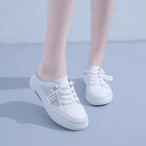 Breakj Half Slippers Women Wear Shoes 2025 Summer New Leisure A Foot Pedal Lazy Thin Bottom Small White Shoes