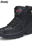Men's Military Boot Combat Winter Fashion Ankle Boot for Men Tactical Army Boot Outdoor Work Safety Shoes Men's Motocycle