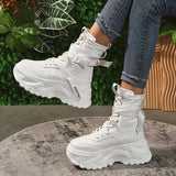 Chunky Platform Ankle Boots Woman 2023 Fashion Buckle Punk Motorcycle Boots for Women Thick Bottom Gothic Shoes
