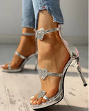Women Concise Fashion Ankle Strap High Heels Shoes Woman Open Top Thin Heels Women's Buckle Slingbacks PumpsSapato