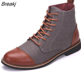 Autumn Casual Lace Up shoes Booties Men Ankle Boots Oxfords Fashion Leather Boots Men Boots Large Size 39-48
