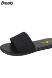 Women's Flat Sandals 2023 New Women's Outdoor Sequin Open Toe Comfort Casual Slippers Furry Slides for Women Plus Size