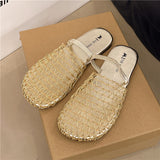 Breakj Red Fishing Net Sandals Women Summer New Wear Seaside Holiday Hollow Sexy Breathable Cool Drag