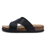 2023 Summer Cross Cork Slipper New Fashion Women Casual Beach Slip on Outside Non-slip Slides