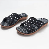 Women's Slippers Summer Casual Wedges Orthotic Slide Shoes for Ladies 2022 Polka Dot Pattern Female Beach Footwear New