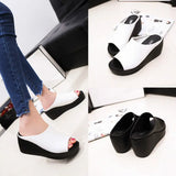 Flip Flops 2021 Women Beach Wedges Slippers Summer Gladiator Sandals Women Casual Shoes Woman Platform Flip