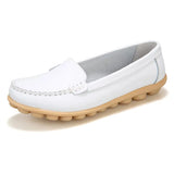 Breakj And Summer Cowhed Mother Shoes In The Elderly Flat Heel Single Shoes Nurse Small White Bean Shoes Size