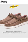 Shoes Breathable Men's Loafers Casual Comfortable Footwear Designer Shoes Men Zapatos De Hombre Plaid Woven Canvas