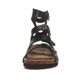 2023 New Summer Women Gladiator Buckle Cork Sandals Beach Outside Patchwork Non-slip Casual Sandalias