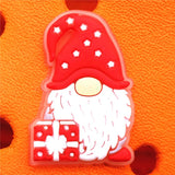 Luminous Christmas Croc Charms Cute Cartoon Santa Fluorescent PVC Shoe Accessorie Decorations fit Croc Jibz Kids Party
