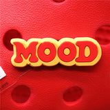 imitation PVC English Vocabulary Greetings Shoe Accessories Decorations Jibz for Croc Shoes Charms Fit Bracelet Kids